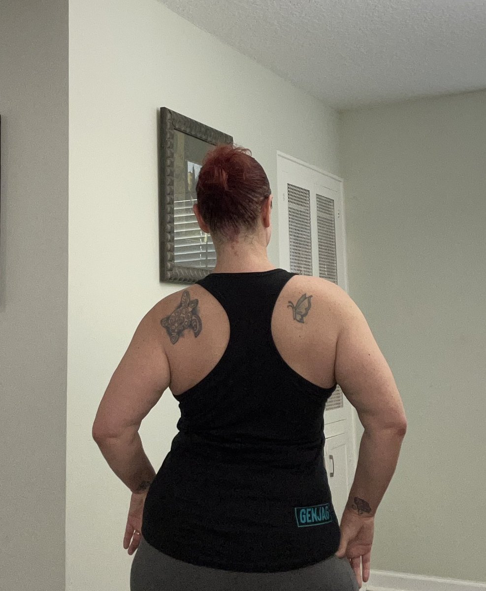 apriledwards381's tweet photo. I feel my shirt today is very appropriate. “Hear me Roar!” Feeling amazing after my weekly weigh in. I have gone from 224 lbs to 182 lbs. since August 2025. 
I am down 42 lbs!!!! 🎉🙌🏻🎉🙌🏻
Look 👀 what you helped make Anna’s Vitamin Bar
Loving that I can see my waist again. https://t.co/aOrX5bmeSo