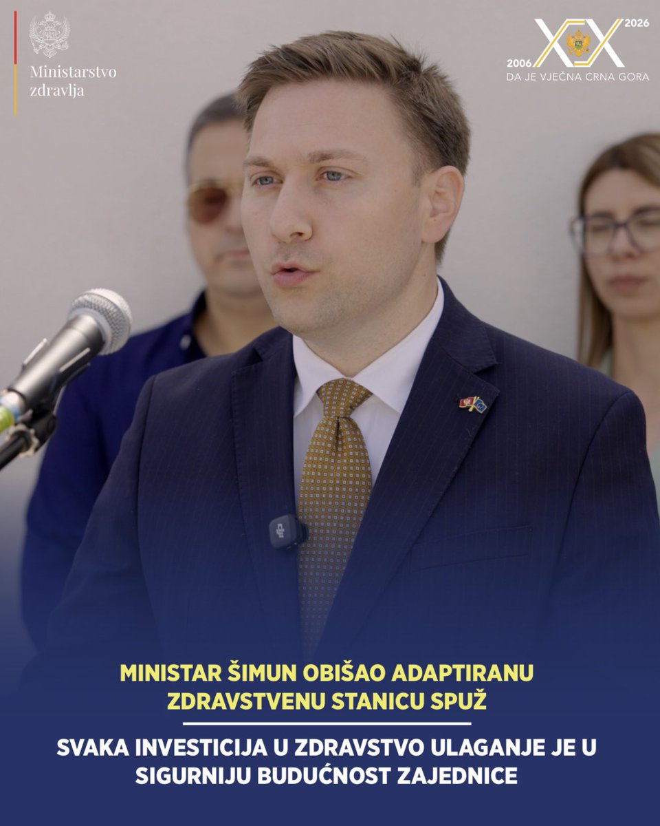 MinZdravlja's tweet photo. Ministar zdravlja dr Vojislav Šimun obišao je danas Zdravstvenu stanicu Spuž, u kojoj su realizovani radovi na adaptaciji objekta ukupne vrijednosti 60.876 eura. https://t.co/m5PNqRYDTm