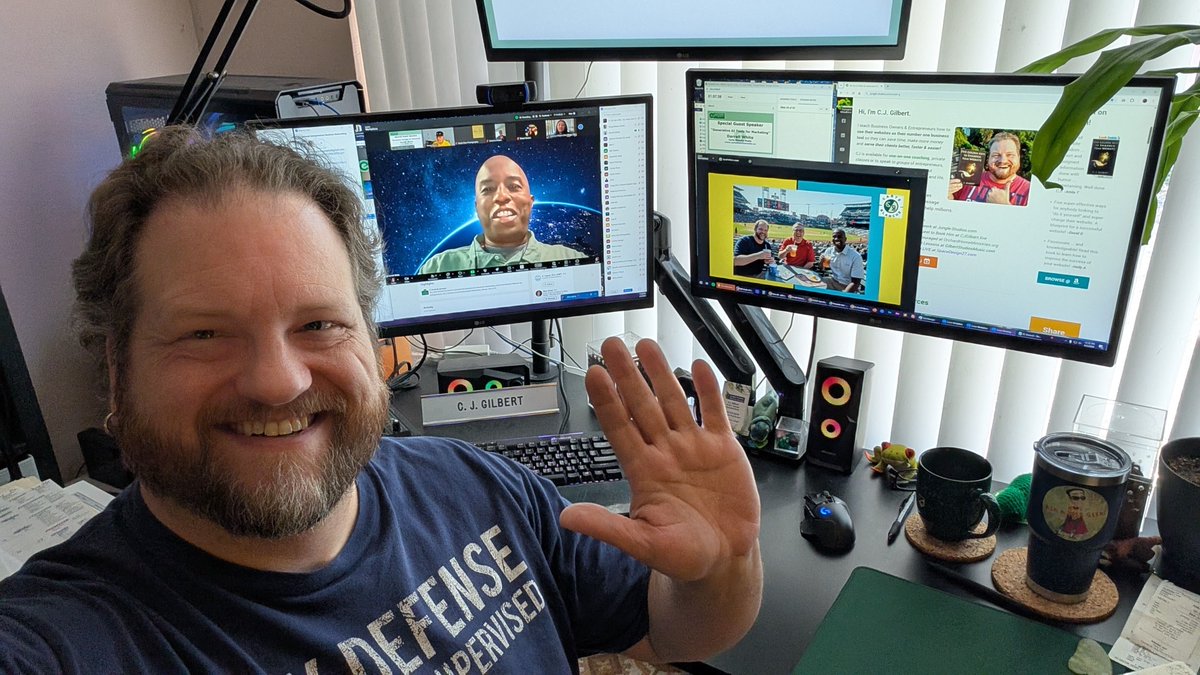 cjgilbertwebpro's tweet photo. Enjoyed hosting virtual business networking with exceptional entrepreneurs!

Darrell White sharing "Generative AI Tools for Marketing" !

JOIN us Fridays at 11:30a PST!

#smallbusiness #businesstips #business101 #startups #workfromhomedad #sales #virtualevents #networkingee https://t.co/DN1DGXGl7Z