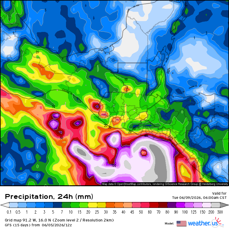 GuillermoJovelR's tweet photo. 🧙🏻‍♂️🌧️🌀

El consenso de los Titanes.

GFS vs ECMWF.
PCPN 24H | Martes 09, 06:00 am – Miércoles 10, 06:00 am.

Cuando los dos gigantes de la simulación global se contradicen, hay espacio para la esperanza. Cuando se ponen de acuerdo, la atmósfera tiembla. Las últimas corridas muestran que han dejado de competir para alinear sus proyecciones hacia un mismo y devastador epicentro. La incertidumbre se va rompiendo y los titanes apuntan a mismo suelo.

Es verdad: la dinámica atmosférica es volátil y aún faltan cambios inevitables en el tablero atmosférico. Sin embargo, estas salidas representan un veredicto en esta historia, el momento exacto en que la sospecha se va transformando en una fría certeza. 
Las cartas se siguen moviendo, pero la advertencia está hecha: las bestias comulgan y nos tienen exactamente en la mira. "Alea Jacta Est".