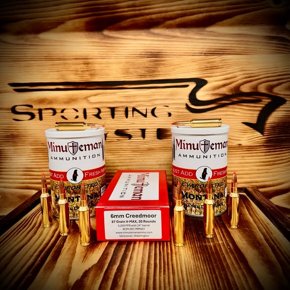 SportingSystems's tweet photo. 6mm Creedmoor | 87 grain V-Max | 3220 FPS
20 round boxes and 30 round cans

Fast is fun.

Accurate is better.

This load delivers both.

Launching the proven 87 grain V-Max at a blistering 3,220 FPS, our 6mm Creedmoor combines flat trajectories, minimal wind drift, and explosive terminal performance into one exceptionally versatile package. Whether you're targeting coyotes across a wheat field, controlling pests around the farm, or simply enjoying a day stretching the legs of your rifle, this load is built to perform.

The 87 grain V-Max has earned a loyal following for its accuracy and rapid expansion, making it a favorite among varmint and predator hunters who want immediate results on target.

Available in both 20-round boxes and 30-round cans, because sometimes a single box isn't enough once the shooting starts.

Projectile: 87 grain VMAX
Muzzle Velocity: 3,220 FPS
Muzzle Energy: 2,002 ft-lbs

Flat shooting. Fast moving. Extremely bad day for varmints.

https://t.co/aeiICsCtIl