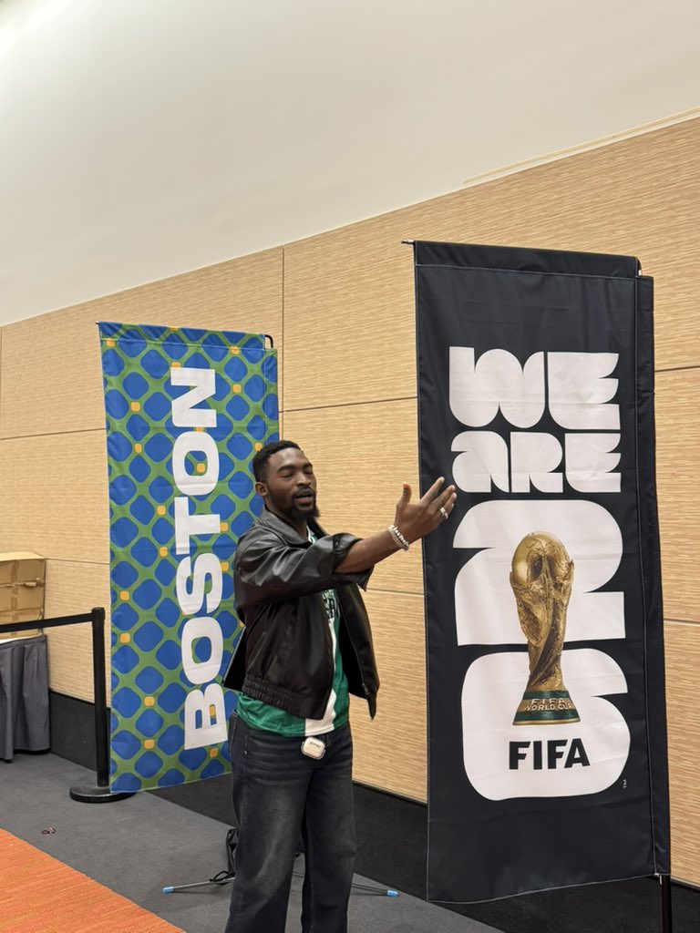 marshalwahlexyz's tweet photo. My first World Cup in 1998, I remember my dad using a trailer battery to power the black-and-white TV we had then at the open-end boys’ quarters back in Alebiosu, Ketu.

Fast forward to the 2026 World Cup, I’ll be watching games played in Boston.

Welcome to Boston! https://t.co/kNjPqck9AV