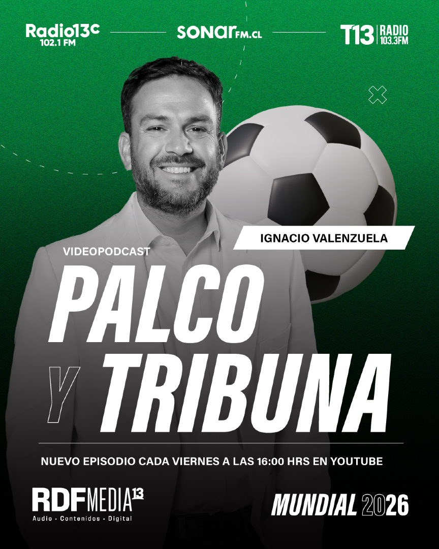 Radio_13c's tweet photo. ⚽️ ¡Se enciende el ambiente mundialista en nuestras radios! 📻 Desde este lunes 8 de junio, Radio 13c, Sonar y T13 Radio se unen para acompañarte en la previa y el desarrollo de la Copa del Mundo 2026 con una programación deportiva especial en formato videopodcast. https://t.co/NWDUPlw2nB