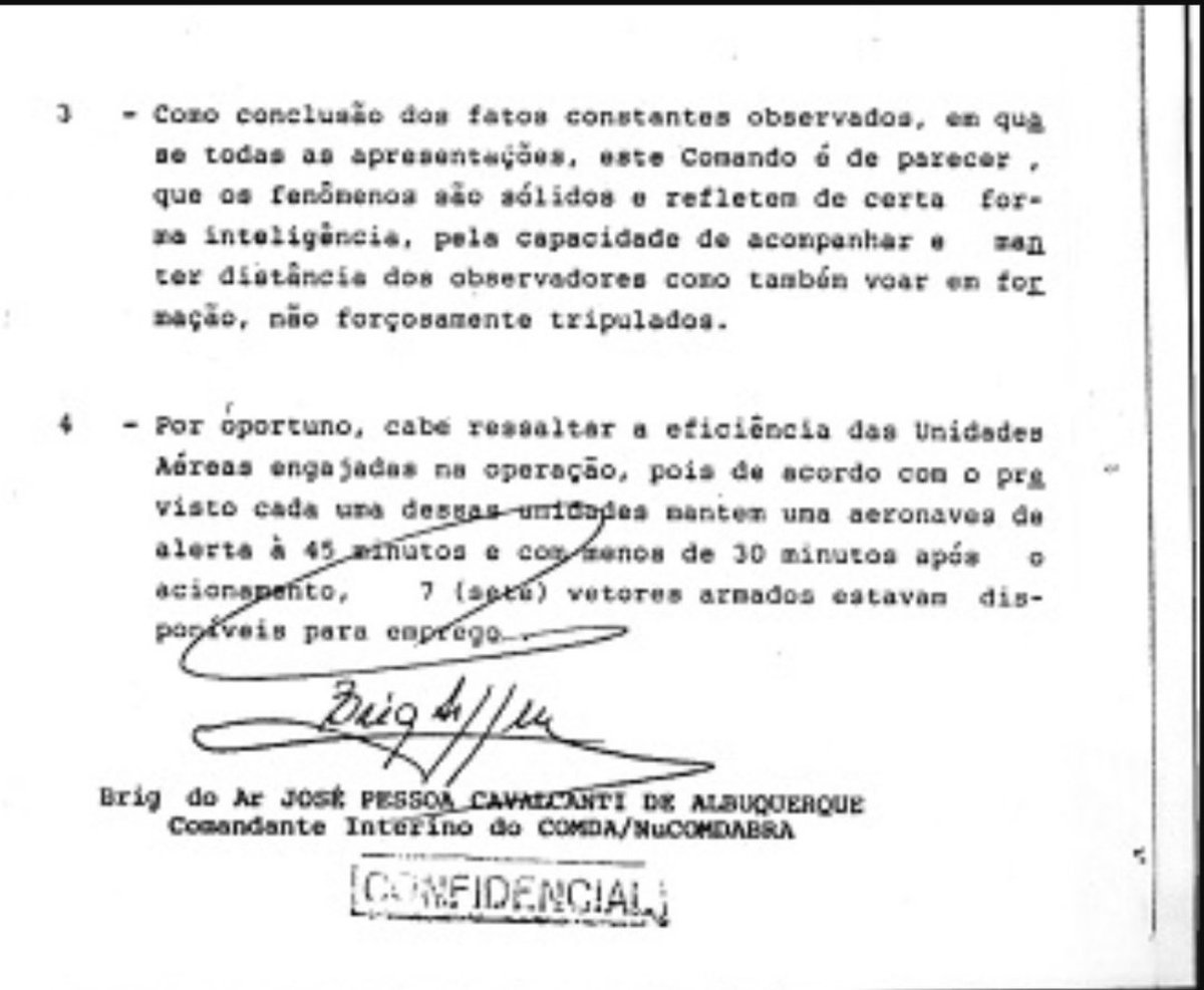 robertantonny's tweet photo. @toninhodocall Depois de ler os documentos da Aeronáutica sobre a Noite Oficial, seus relatórios e a conclusão "confidencial" assinada por um brigadeiro da Aeronáutica brasileira  me convenci que eles existem.  Documento confidencial da década de 80 retirada do site do Arquivo Nacional .gov 👇 https://t.co/Tr1MmbrcMW