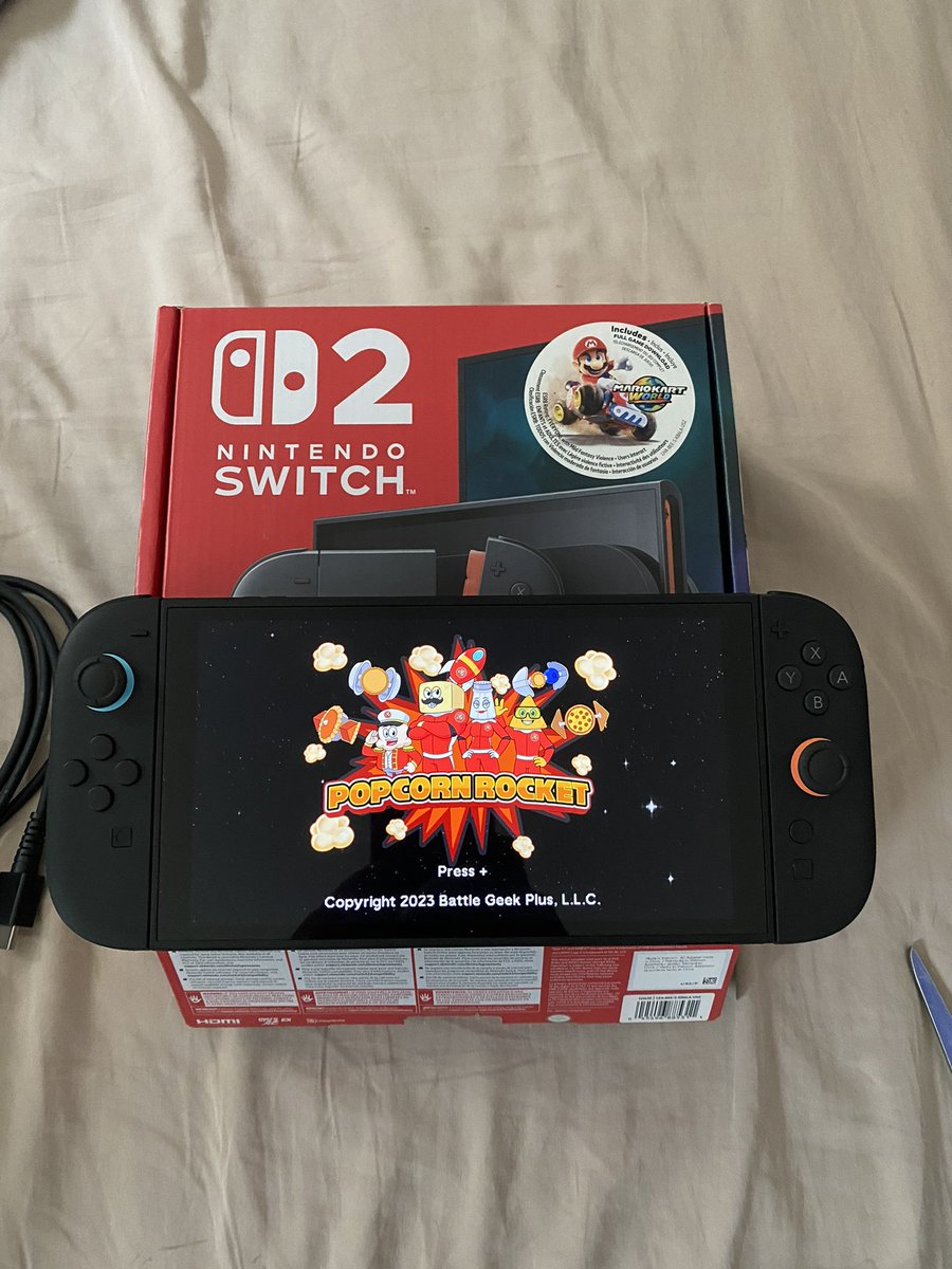 ThatRyanMolina's tweet photo. Happy 1st birthday to the Switch 2! I was surprised my game Popcorn Rocket worked even BETTER on it and now a year later, my next game is working better on the Switch 2 devkit! (Can’t show due to NDAs, but, yes, I have a Switch 2 devkit). #gamedev 

>> https://t.co/qCtHTL4ums << https://t.co/snLpCDI0cD
