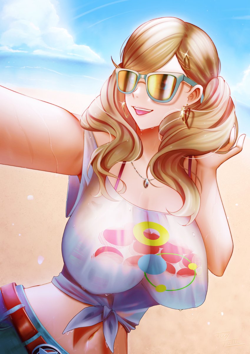 JuvyLatte's tweet photo. Old art (early-mid 2025)
Persona 5 fanart, the Ladies of the Phantom Thieves of Heart, wearing swimming attire! https://t.co/xCTnUqwaRr