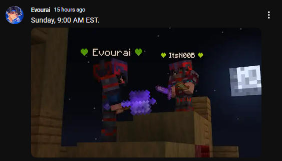 TimelyEvourai's tweet photo. Evourai made a post on youtube!
(macetrain comeback 👀) https://t.co/ttXJeDzNg8