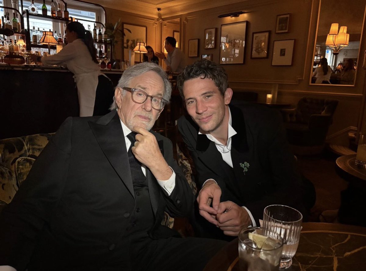 FilmUpdates's tweet photo. Steven Spielberg and Josh O’Connor in new picture. https://t.co/rlJoh06pcb