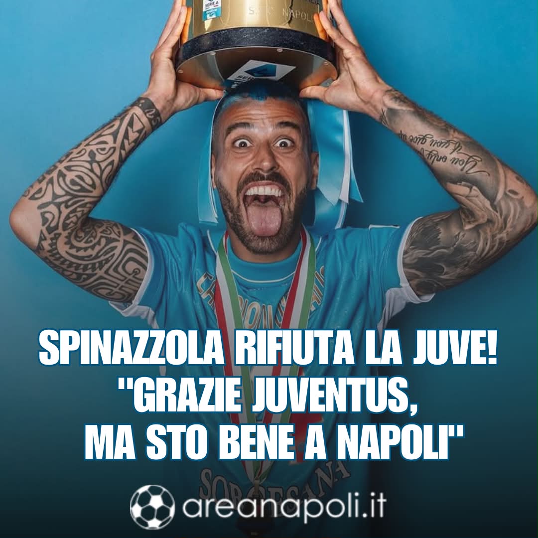 areanapoliit's tweet photo. ⚽ #Spinazzola: "Grazie Juventus, ma sto bene a Napoli". Il difensore ha vinto la sua sfida

"Grazie Juventus, ma sto bene a Napoli", le parole di Leonardo Spinazzola alla Vecchia Signora. Il terzino è rimasto lusingato dall'interesse dei bianconeri, ma è convinto di potere dare ancora tanto ai partenopei. Spinazzola sta benissimo in Campania, è stato rivalutato dai campani e anche la famiglia è felice in città. Perché allora andare via? Il calciatore potrebbe terminare la carriera a Napoli.