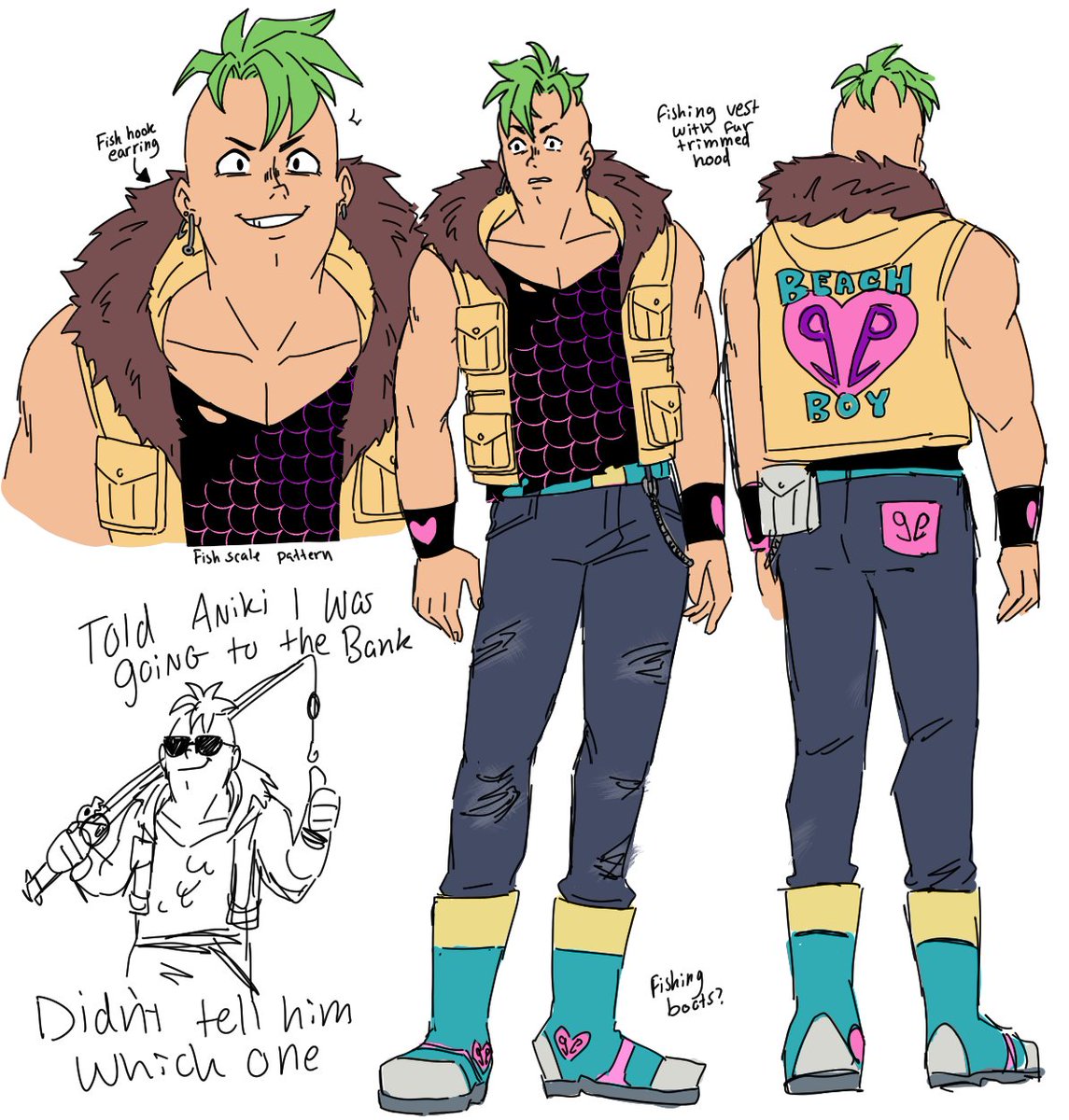 1000butts's tweet photo. i like pesci :^) gave him a new outfit for fun https://t.co/pi05F3amPS