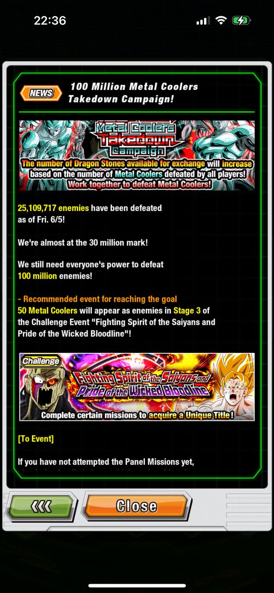 Brandon5597's tweet photo. @LrCarnivalBroly @BruhNutz81343 The ingame news already tell us about this stage, and you can click the “to event” button to go istantly there 

Im sorry I sounded rude earlier, I just didn’t see any point in the tweet https://t.co/3WZ1gW70cf