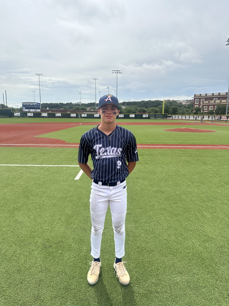FiveToolSTX's tweet photo. F: @TxAngelsBB 2030 Libson 12,
Texas Guns 2
PoG: Kannon Thompson 2-3, 2B, 3 RBI
Hitter: Brady Herrera 2-3, 2R https://t.co/zyM9QX5cyj