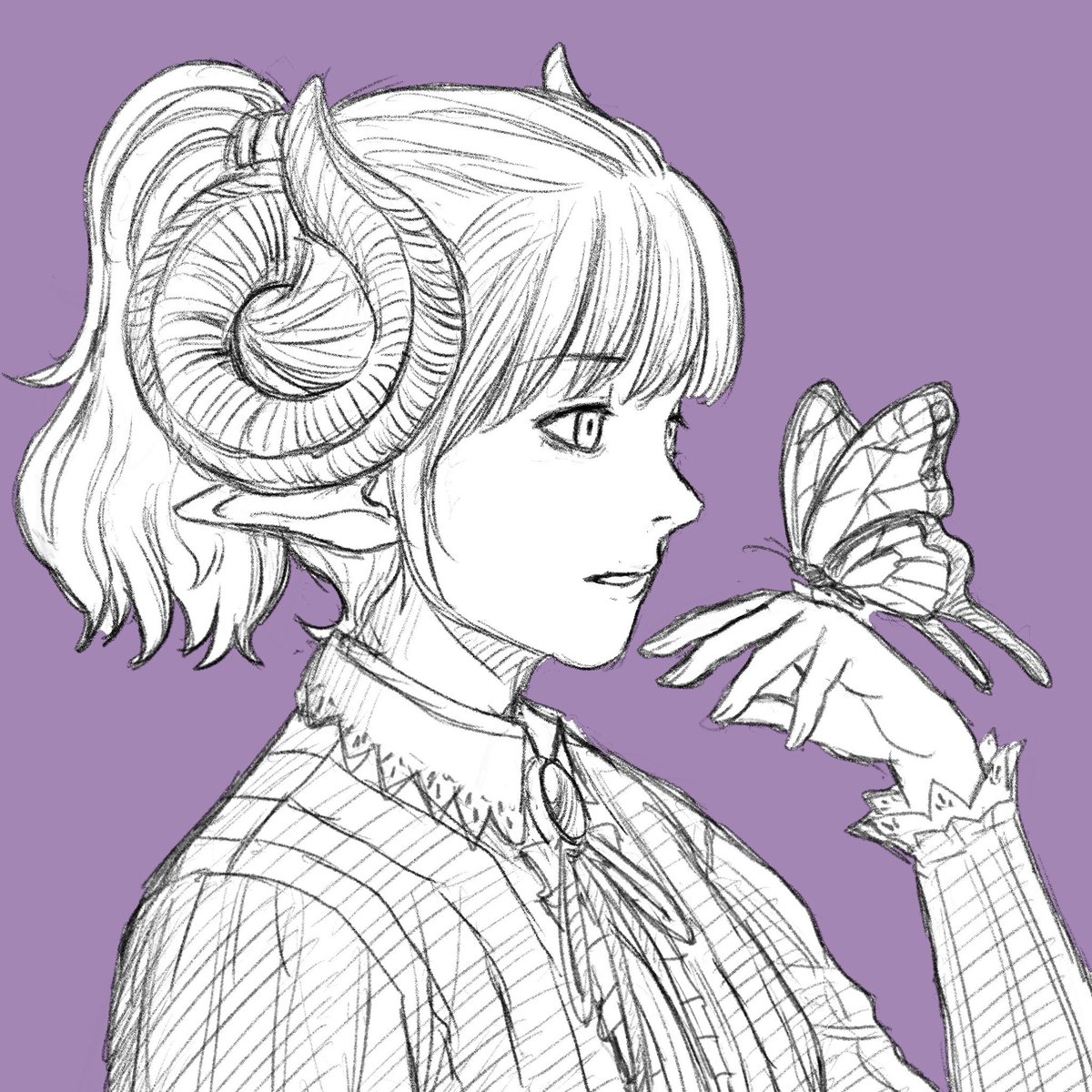 packtee5345's tweet photo. 毎日イラスト練習228日目

本日6/6は、数字の6が羊の角に似ているということで、"ひつじの日"とのことです

そこで、羊の角を持つ異世界の少女を描いてみました

皆様良い週末をお過ごしください！

#illustration
#絵描きさんフォロバ100
#ひつじの日 https://t.co/Lm9neJ59Ei