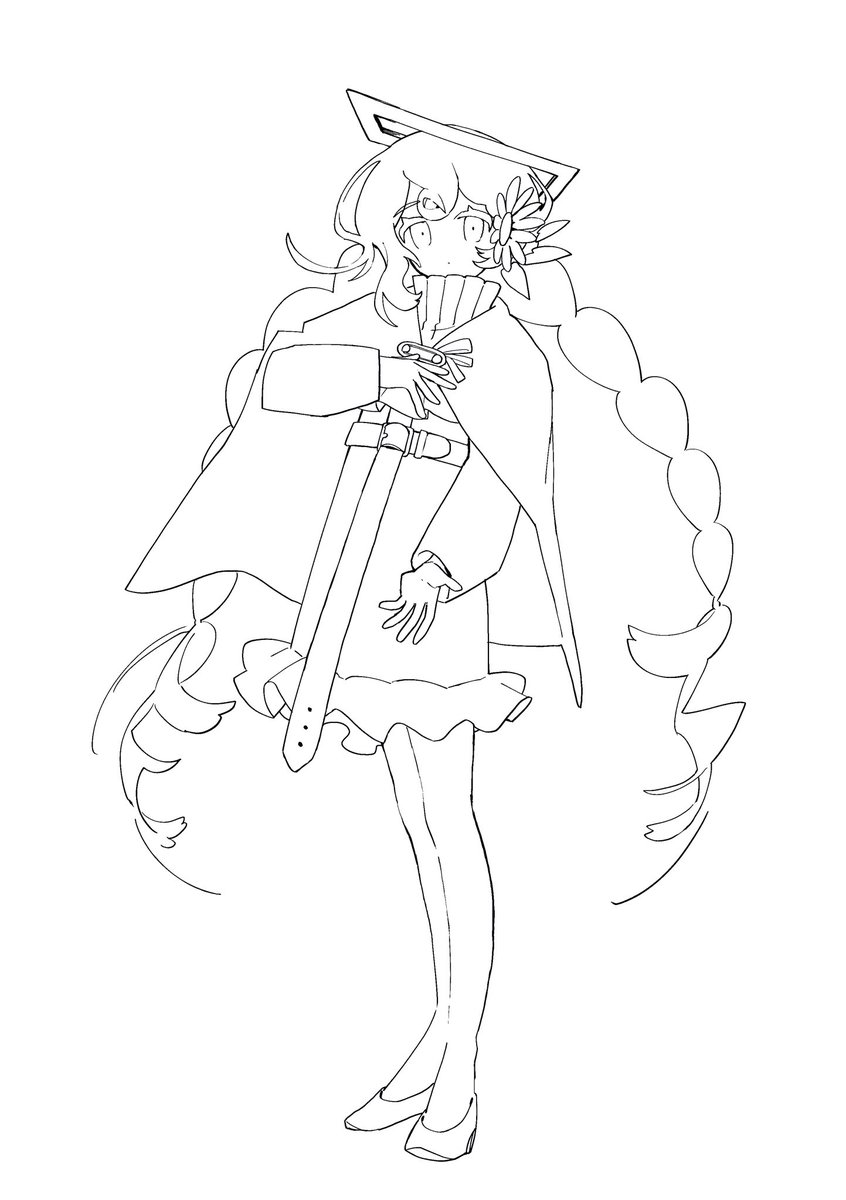 cosRUTAU's tweet photo. 通話してたら立ち絵の線画塗りたいの話になり、立ち絵の線画出した記念に塗り絵を置いておきます　自由に塗ってみてください https://t.co/nhtkoj7B0Q
