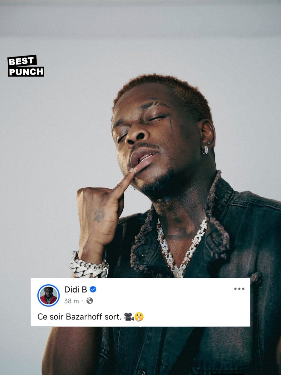 BESTPUNCHLINE_'s tweet photo. 🚨 DIDI B 🇨🇮 ANNONCE UN NOUVEAU MORCEAU ISSU DE LA SÉRIE « BAZARHOFF » 🤯🥵🔥

BIG TCHEZARÉ https://t.co/FPnPkl6nca