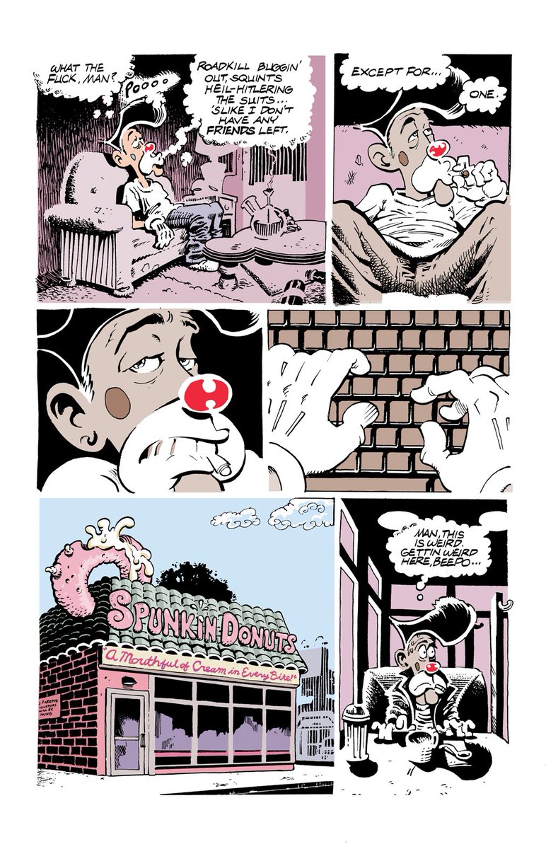 BX1237's tweet photo. Deep Fried: The Hero's Journey --"Out of the Frying Pan"! --Page 29!

Buy the comics!  https://t.co/b0QHhKpilN

#comic #cartoon #jasonyungbluth https://t.co/iBwxpTIggl