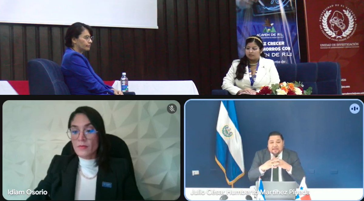 JulioHMartinezP's tweet photo. Participamos en el lanzamiento del Certamen de Investigación Estudiantil 2026, organizado por la Facultad de Jurisprudencia y Ciencias Sociales de la @UESoficial, en coordinación con @cancilleriasv y @oimpanama y otras instituciones vinculadas a la movilidad humana. https://t.co/H2JsloFfQo