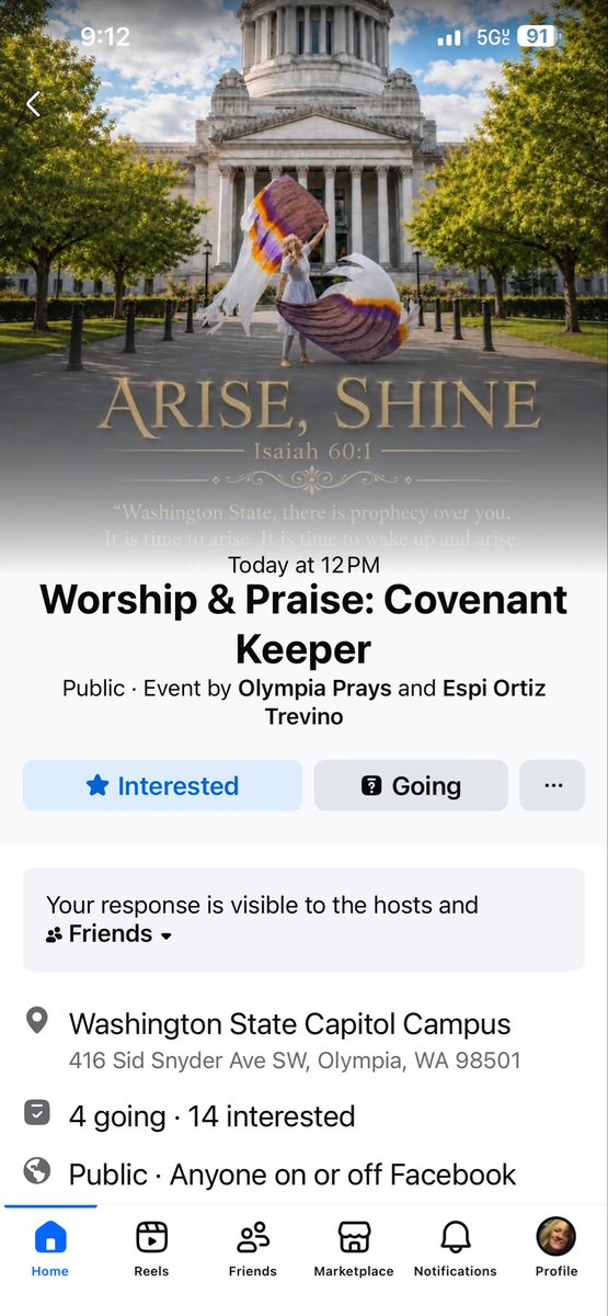 WarriorWitness's tweet photo. Olympia WA Capital Building Praise & Worship at noon today. I don’t know who are the covenant keepers in this event here but I’m gonna go find out. It is good and right to sing praises on the steps of any capital building and declare the city for God through faith in Jesus Christ. Holy Spirit, Activate.