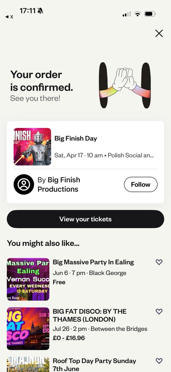 rdjackson87's tweet photo. @bigfinish Booked! https://t.co/3MZOVbWzya