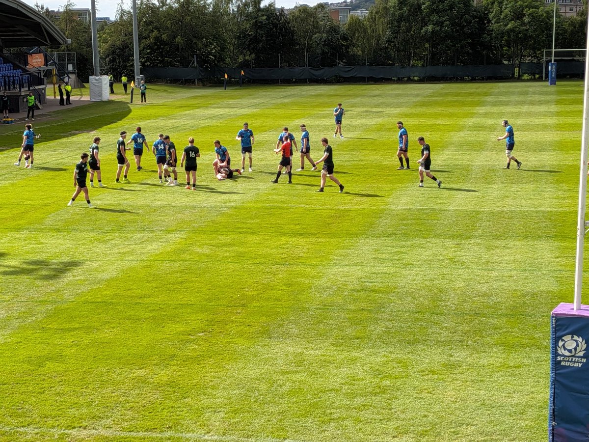 irlscotland's tweet photo. A hard fought and high scoring pre U-20 World Championship warm up between @IrishRugby and @Scotlandteam in @BmuirSports, Edinburgh.

Well done to both sides and to the hosts for a warm welcome. https://t.co/eNkwQPtFrV