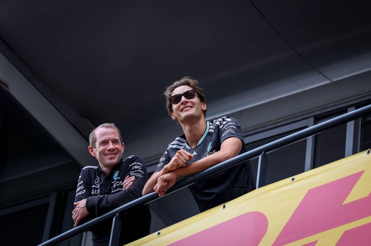 malfoytherin's tweet photo. George with Marcus before fp1 earlier! 

–– Marco Talutto https://t.co/Hd6hTF9EV6