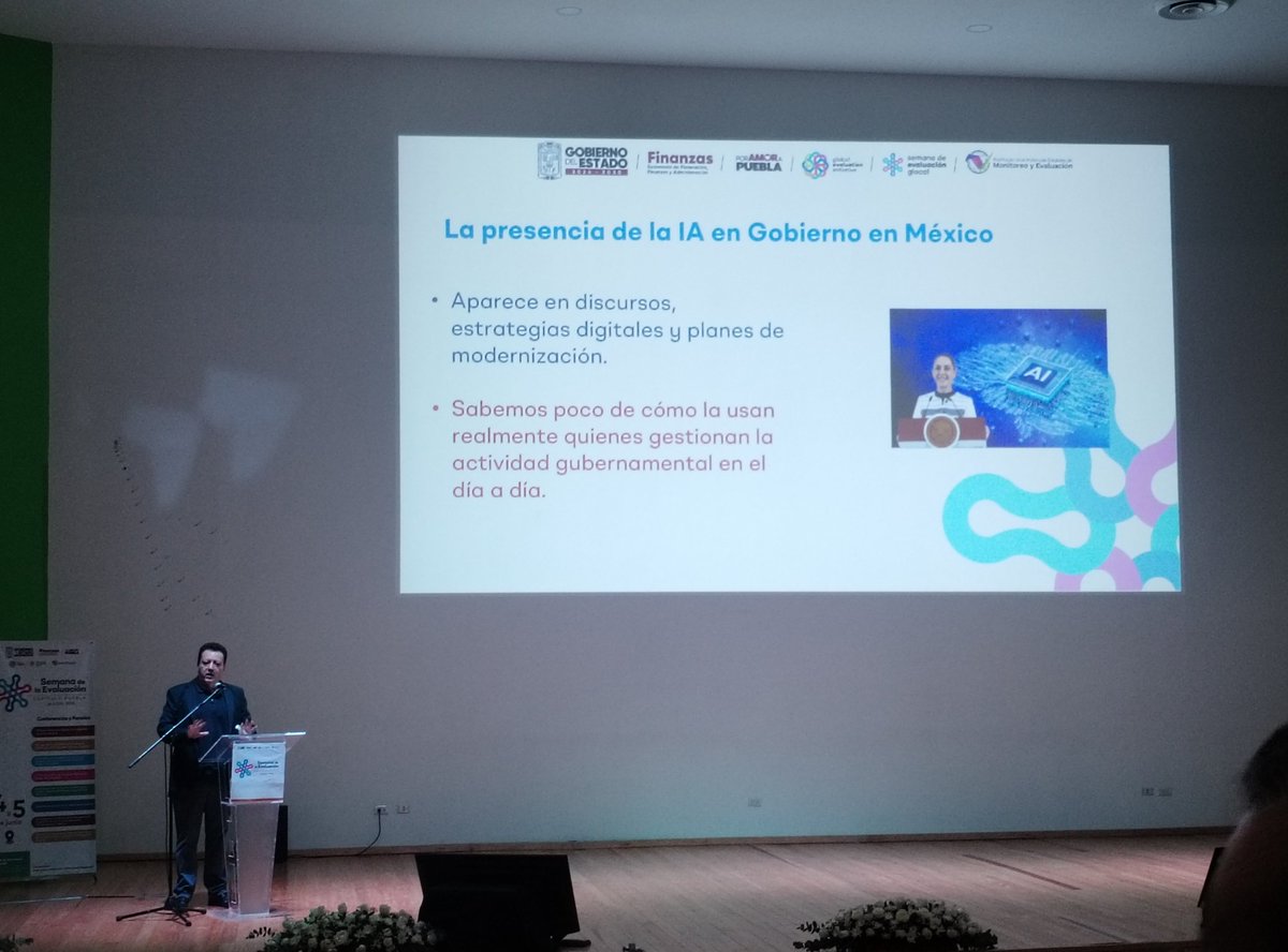 AlmaVHuerta's tweet photo. Semana de la evaluación gLocal 2026 Puebla 
 #gLocal 

Presencia de la IA en la Administración Pública https://t.co/Zy6tMvsxQi