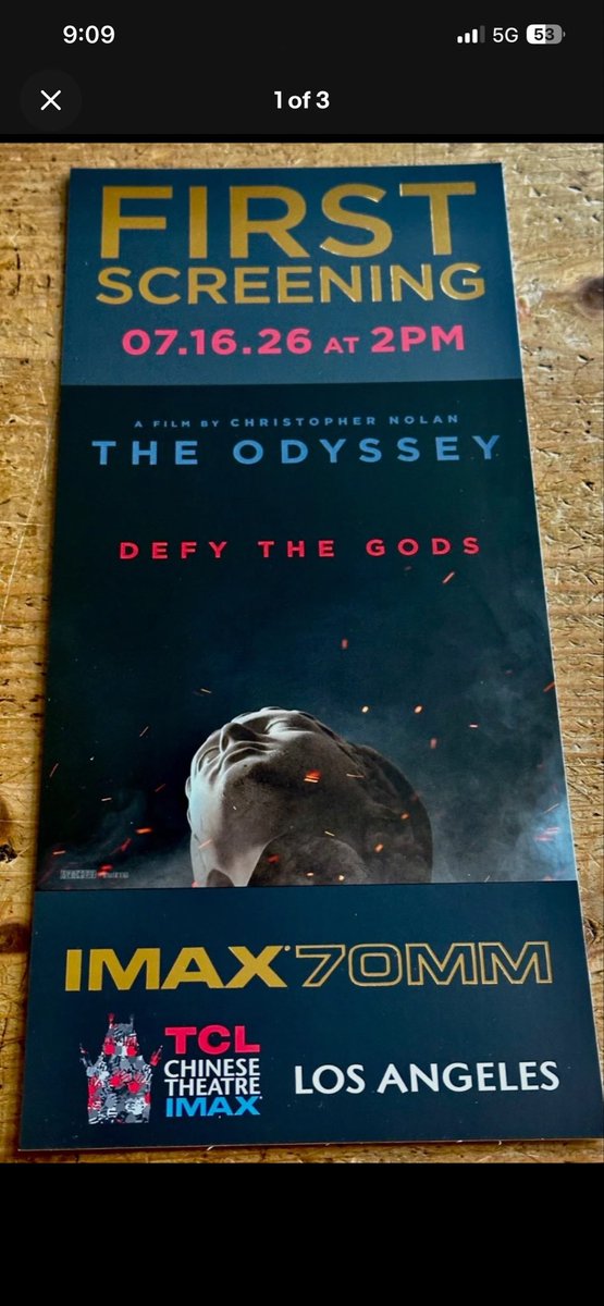 chrisram2524's tweet photo. @BrandonDavisBD This is the commemorative ticket you get. Also depends on what theater you got the tickets at will have the location at the bottom. https://t.co/gXGilCDvXt