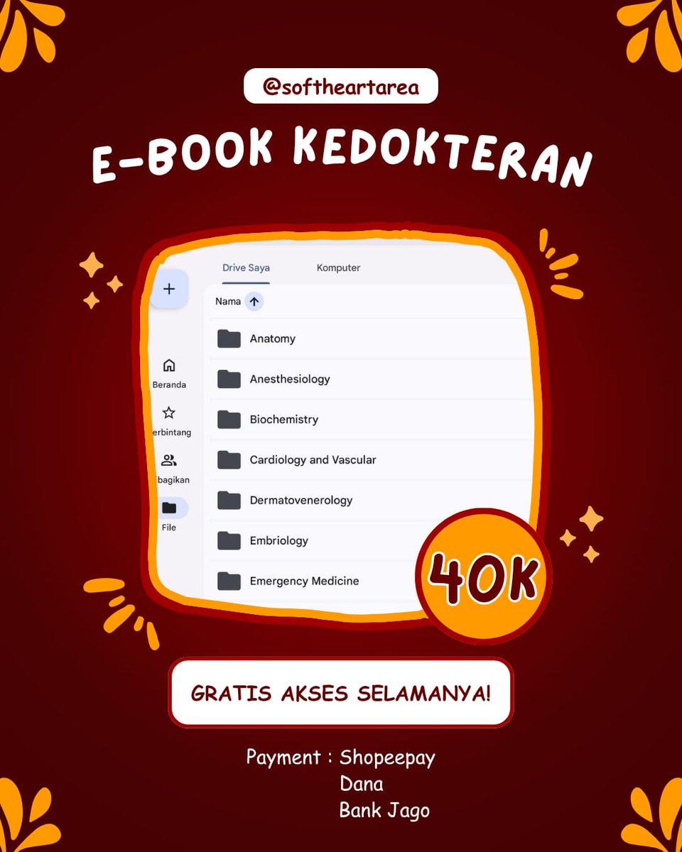 softheartarea's tweet photo. 🚨 JUAL E-BOOK KEDOKTERAN🚨

Anak FK pengen baca materi kedokteran tanpa ribet buka buku tebel???
Ebook kedokteran solusinya! 
✅️Only 40k 
✅️Gratis akses selamanya
✅️Tersedia ebook dari berbagai departemen 

#zonauang #ebook https://t.co/zg0AVhN9zG