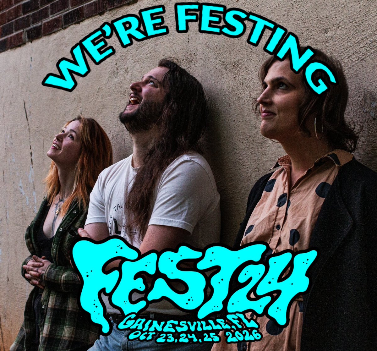 DeadSelves's tweet photo. Did a big emotional post elsewhere but this is the Dead Mall Website so! We are playing @thefestfl ! Decade-long dream come true! Dead Selves forever! Pic by my buddy Logan! https://t.co/t1vARQZF7e