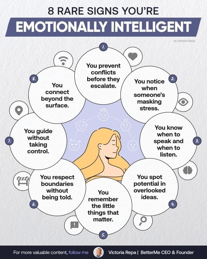 _Toslim's tweet photo. 8 Rare Signs You're Emotionally Intelligent

Follow @_Toslim for more! https://t.co/4J2haNxHrU