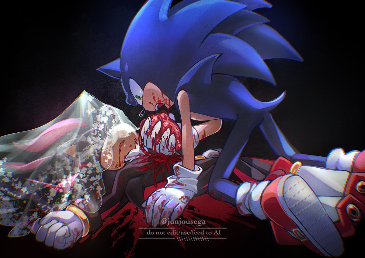 junjousega's tweet photo. ⚠️slight gore
In sickness, in health, and for as long as you live
 #sonadow https://t.co/BaV9jxaxL8