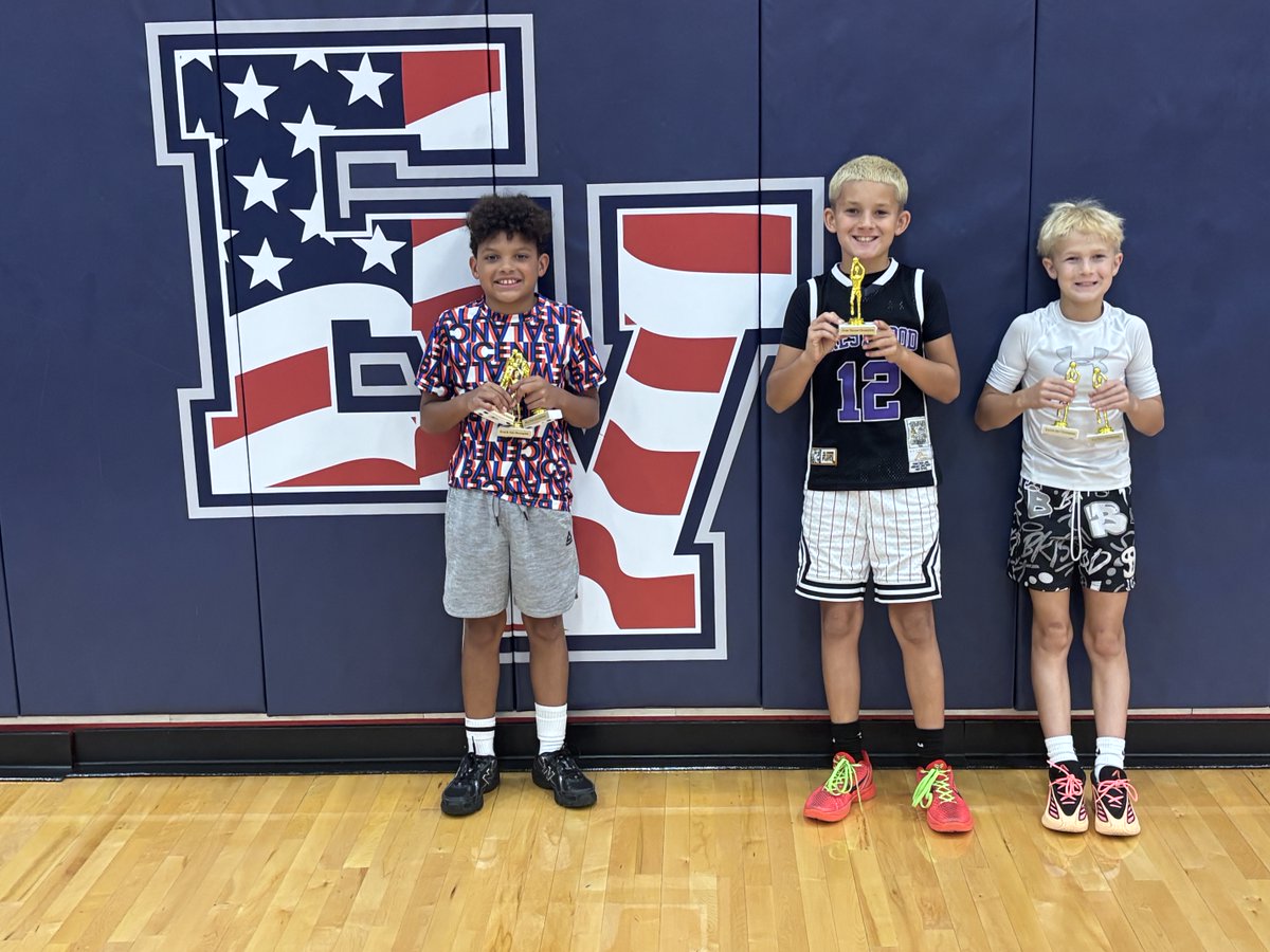 EV_Hoops's tweet photo. Awesome job by all of our 1st to 5th grade campers. These guys were winners in hot shot, knockout and FT’s.    Camp for grades 6-9 is this week. https://t.co/9cQhCrmTRn