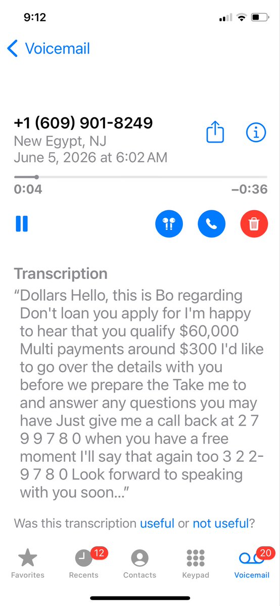 JustineBateman's tweet photo. Genuinely asking, if someone happens to have the answer.
What is the goal of these robocalls? Below is just one of hundreds of screenshots I could show of missed “potential spam” calls every day. 
Obviously they’re automated, so it’s virtually effortless for the “caller,” but why persist?
If there’s no answer by the callee and no callback from the callee, why keep doing it. I mean for months and months? Thinking they’ll break us down and we’ll finally call them back and sign up to their scam, in hopes it will stop the calls? 
If that’s the case, it should be in the pitch: “Good evening. This is Charles calling about your spam calling stoppage fee. Act now to have us stop calling you. Operators are standing by to discuss spam call stoppage rates. Call today!”
If anyone has any real insight, make a comment. I’m genuinely curious.