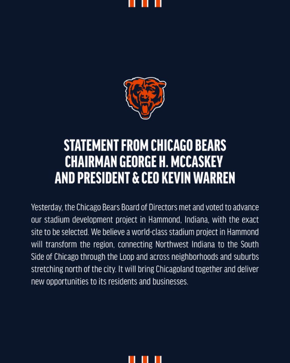 Chicago_NFL's tweet photo. The goal is to unite Bears fans and “bring Chicagoland together.” https://t.co/bQBuTLY7wR