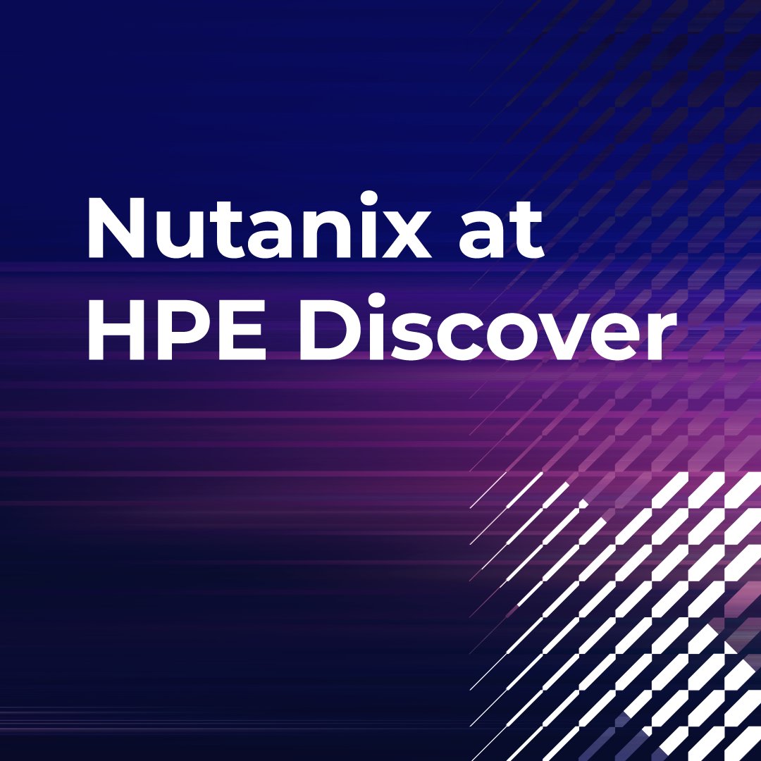 NutanixPartners's tweet photo. Heading to #HPEDiscover? So are we.

Visit Nutanix at Booth #1012 to see how we’re helping teams run apps anywhere with simpler, unified operations.

Plus, don’t miss our theater session "Control the New Wave of Enterprise AI" on June 16.

Learn more: https://t.co/59Z4MWIiOK https://t.co/W9K50JK1OY