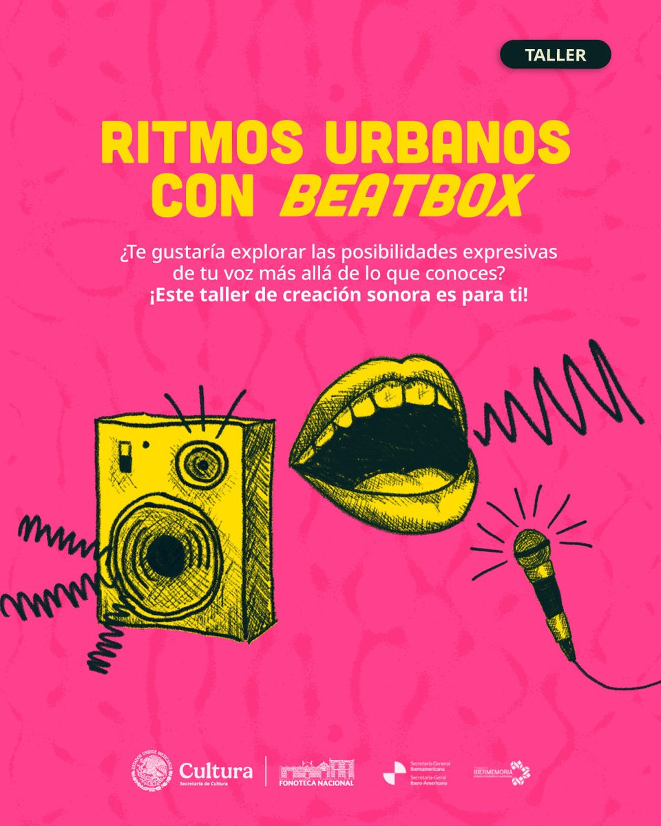 Fonoteca's tweet photo. No necesitas conocimientos musicales previos, solo interés por experimentar con la voz, el ritmo y la escucha.

¡Inscríbete y descubre nuevas posibilidades sonoras a través de tu propia voz!

#FonotecaNacional https://t.co/dWdMLiIZfu