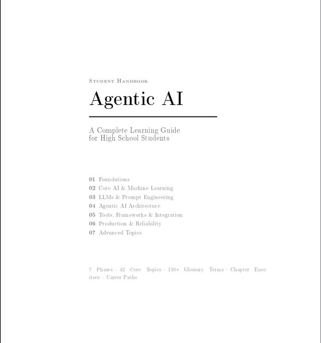 aastha_mhaske's tweet photo. Agentic AI
 - A Complete Learning Guide
for High School Students

https://t.co/H63WQp6ko6 https://t.co/q0R9qHLldh