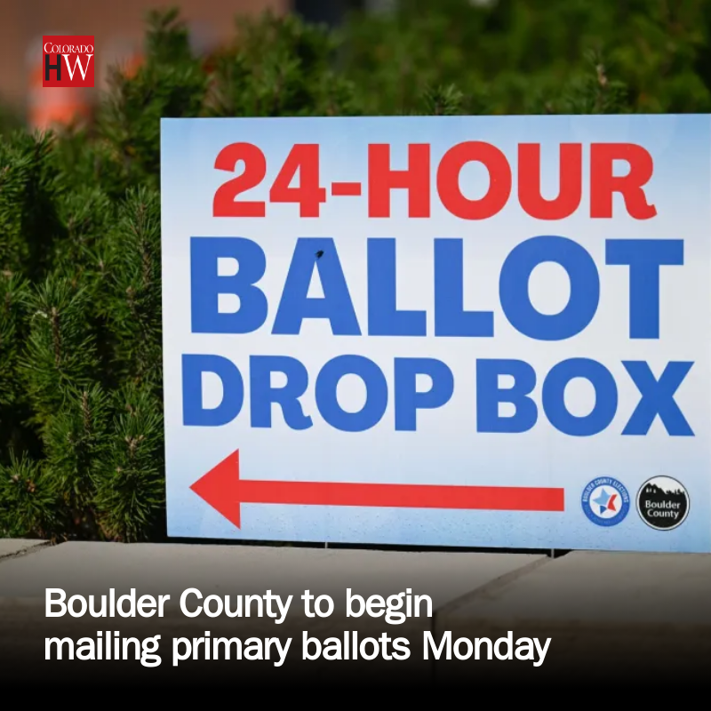 CoHoWeekly's tweet photo. Boulder County to begin mailing primary ballots Monday https://t.co/K9Qu39G8FO https://t.co/NUzMOAsr3c