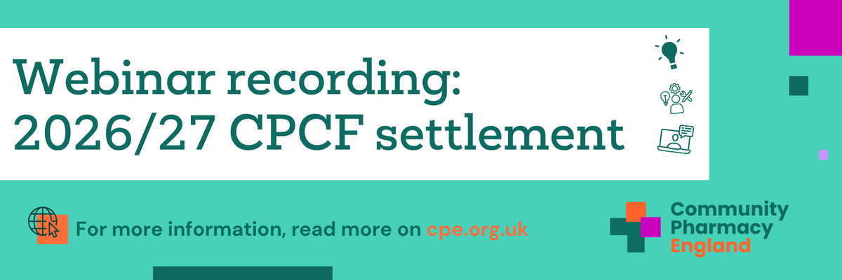 ComPharmEngland's tweet photo. Whether you were unable to attend or just want to revisit the session, Community Pharmacy England's webinar on the new funding settlement is now available to watch on-demand.

Watch the recorded presentation and explore our CPCF resources 🔗 https://t.co/VcCvhyZ6bO https://t.co/CjjwBDOnxu