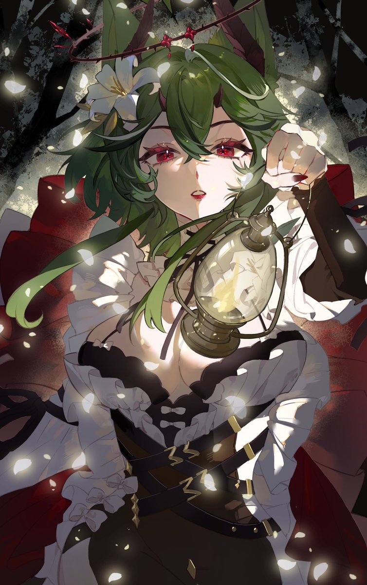 kallistophe's tweet photo. rumors whisper of a traveler in the woods 
        — won’t you take her hand? 🌙

🕯️ @AreyaLago1 

#Vtuber #ENVTuber #KalliGalleria https://t.co/8re5m2iVL5