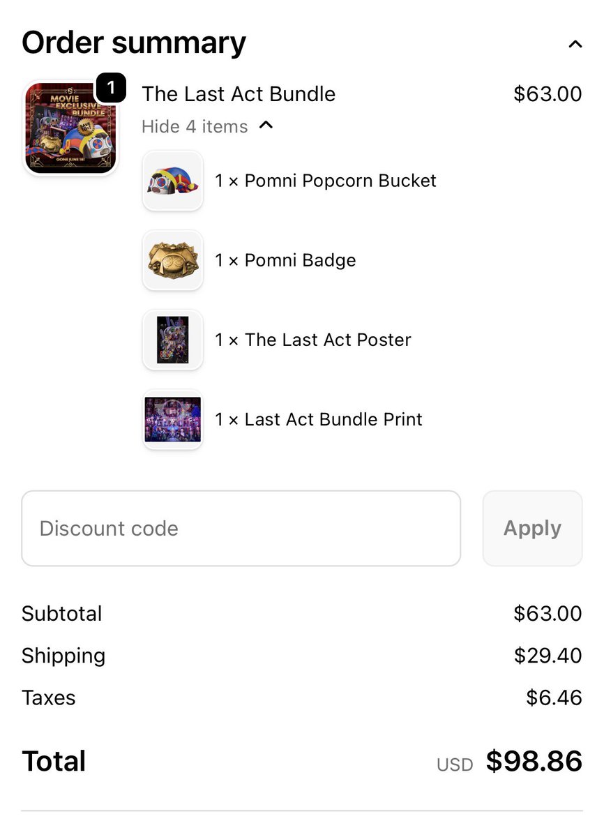 bumble_bbgun's tweet photo. “Alright now that I’ve watched the movie time to get all of that exclusive Movie merch before it’s all go-!

100 FUCKING DOLLARS???????????
#TADC #TheAmazingDigitalCircus https://t.co/5Ce4NafmFN