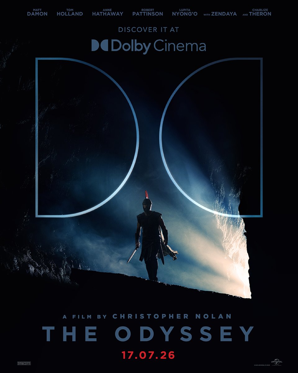 universaluk's tweet photo. Experience The Odyssey on 17.07.26 in Dolby Cinema.
 
Get tickets Monday June 15. https://t.co/NozQAslE0P