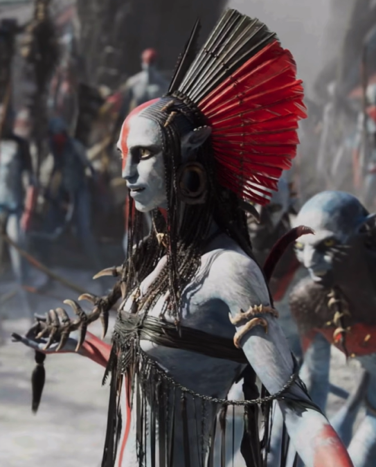 Christopher8105's tweet photo. I just love everything about Varang😈She is stunning💖Her head piece makes her stand out and then some😏#AvatarFireAndAsh https://t.co/sFXBF1WxFF