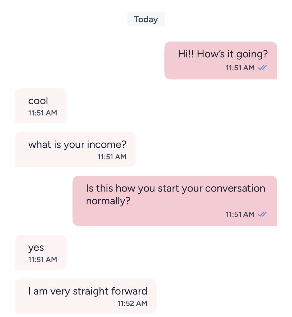 investorniti's tweet photo. Average Jeevansaathi conversation 🤣🤣 https://t.co/CaModpHtn4