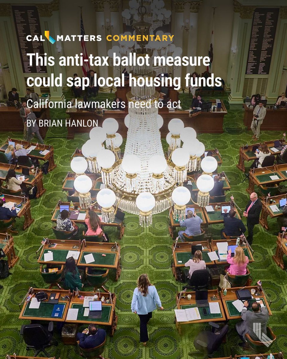 CalMatters's tweet photo. Commentary | In effect, some cities are robbing counties, school districts, fire protection areas and other taxing authorities by keeping 100% of transfer taxes, while denying everyone else property tax revenue. https://t.co/lHDLegsfDw

📝 Brian Hanlon
📸 Fred Greaves https://t.co/EqRSk7XpN4