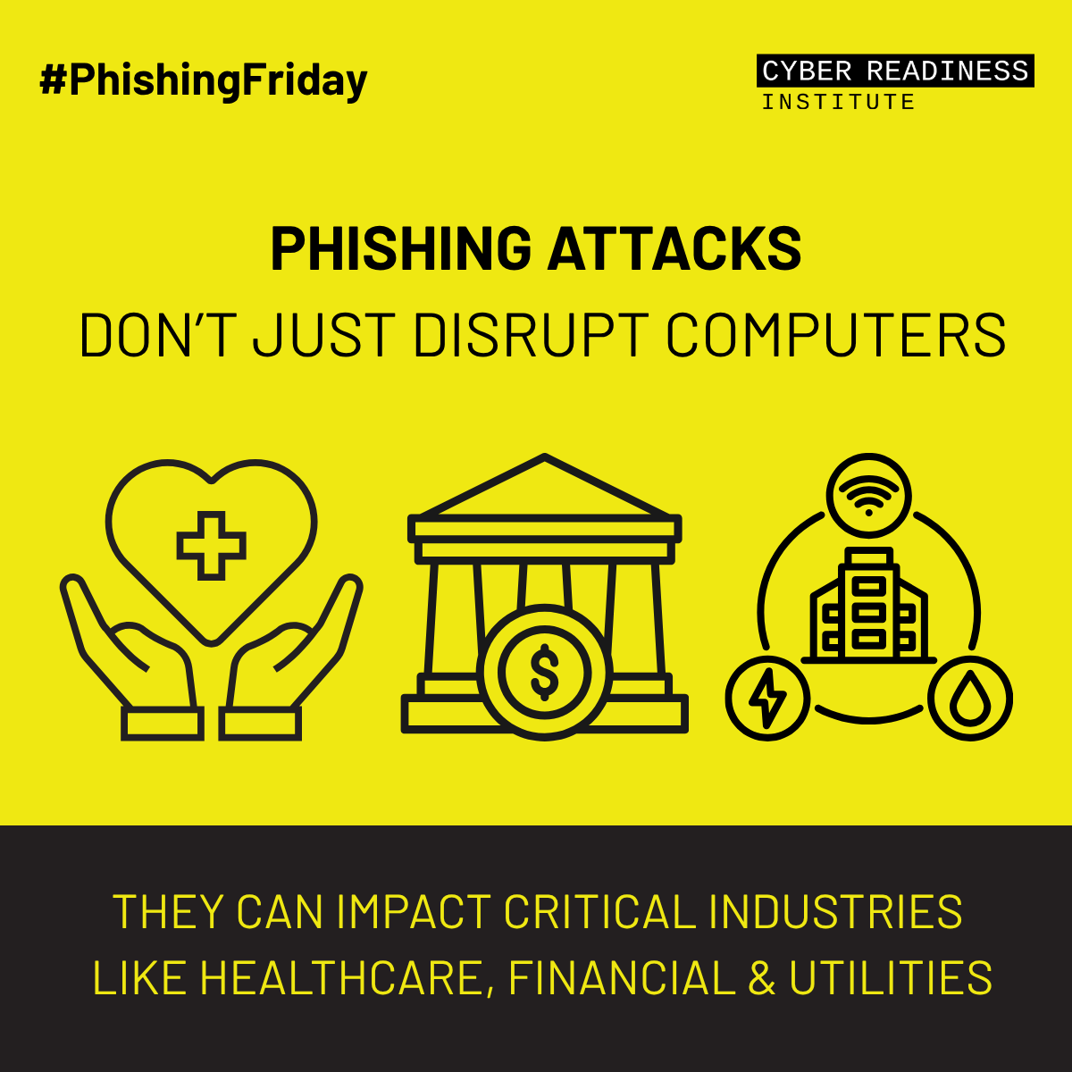 Cyber_Readiness's tweet photo. Phishing Friday Alert: Critical infrastructure is under attack
One of the biggest cybersecurity trends in 2026 is the sharp increase in phishing attacks targeting critical infrastructure sectors such as healthcare organizations, energy & utility providers, and financial institutions.
What’s alarming? Many of these major breaches started with something as simple as a #phishing email.
Cybercriminals know that disrupting essential services can create massive financial, operational, and even public safety impacts. By tricking just one employee into clicking a malicious link, opening an infected attachment, or entering credentials into a fake login page, attackers can gain a foothold inside an organization's network.
Why this matters:
• Patient records and healthcare systems can be compromised
• Power and utility operations can be disrupted
• Financial institutions can suffer data theft and service outages
• Critical services that communities rely on can be affected
Phishing Prevention Tips:
• Verify unexpected emails before clicking links
• Be cautious of urgent requests or scare tactics
• Enable Multi-Factor Authentication (MFA)
• Report suspicious emails immediately
• Participate in regular security awareness training
Remember: It only takes one click to start an attack, but it only takes one informed employee to stop one.
Have you seen an increase in phishing attempts at your workplace this year? Share your experience and one tip that helps you stay safe online.
#PhishingFriday #InformationSecurity #CyberThreats #DataProtection #HealthcareSecurity #FinancialSecurity #CriticalInfrastructure #CyberDefense #Infosec