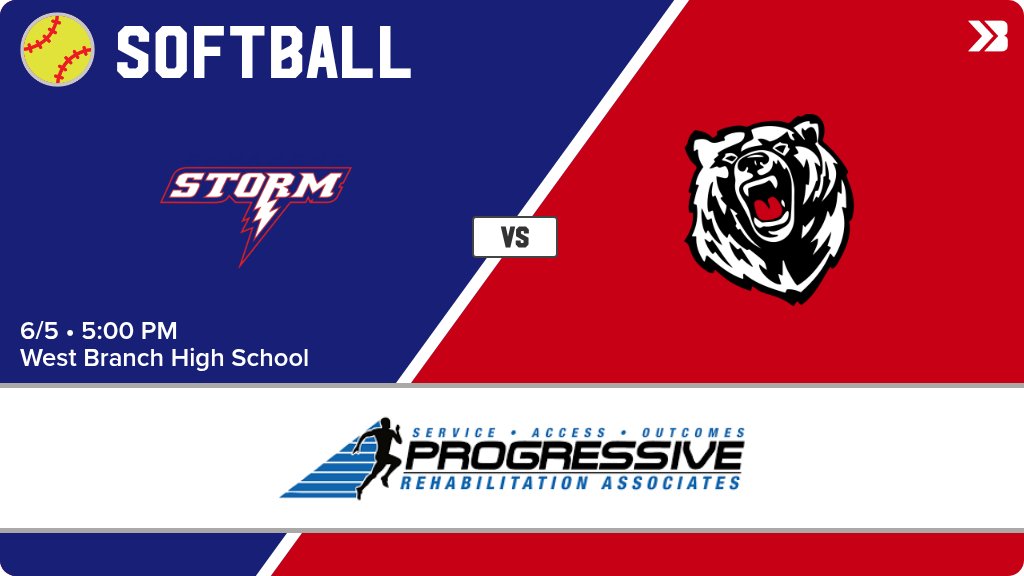 WBHSBears's tweet photo. Softball (Varsity) Game Day! - Check out the event preview for the The West Branch Bears vs The Camanche Storm. It starts at 5:00 PM and is at West Branch High School Softball Field. https://t.co/NJ8VT8IOGQ https://t.co/vp5xnDFnWw