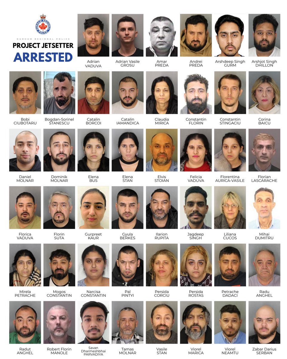 6ixbuzztv's tweet photo. Durham police have arrested 46 people and identified 164 suspects as part of Project Jetsetter, a years-long investigation into “criminal tourism” that uncovered more than 200 offences and $2.61 million in confirmed losses in Durham Region. https://t.co/s5TPihI9Z5