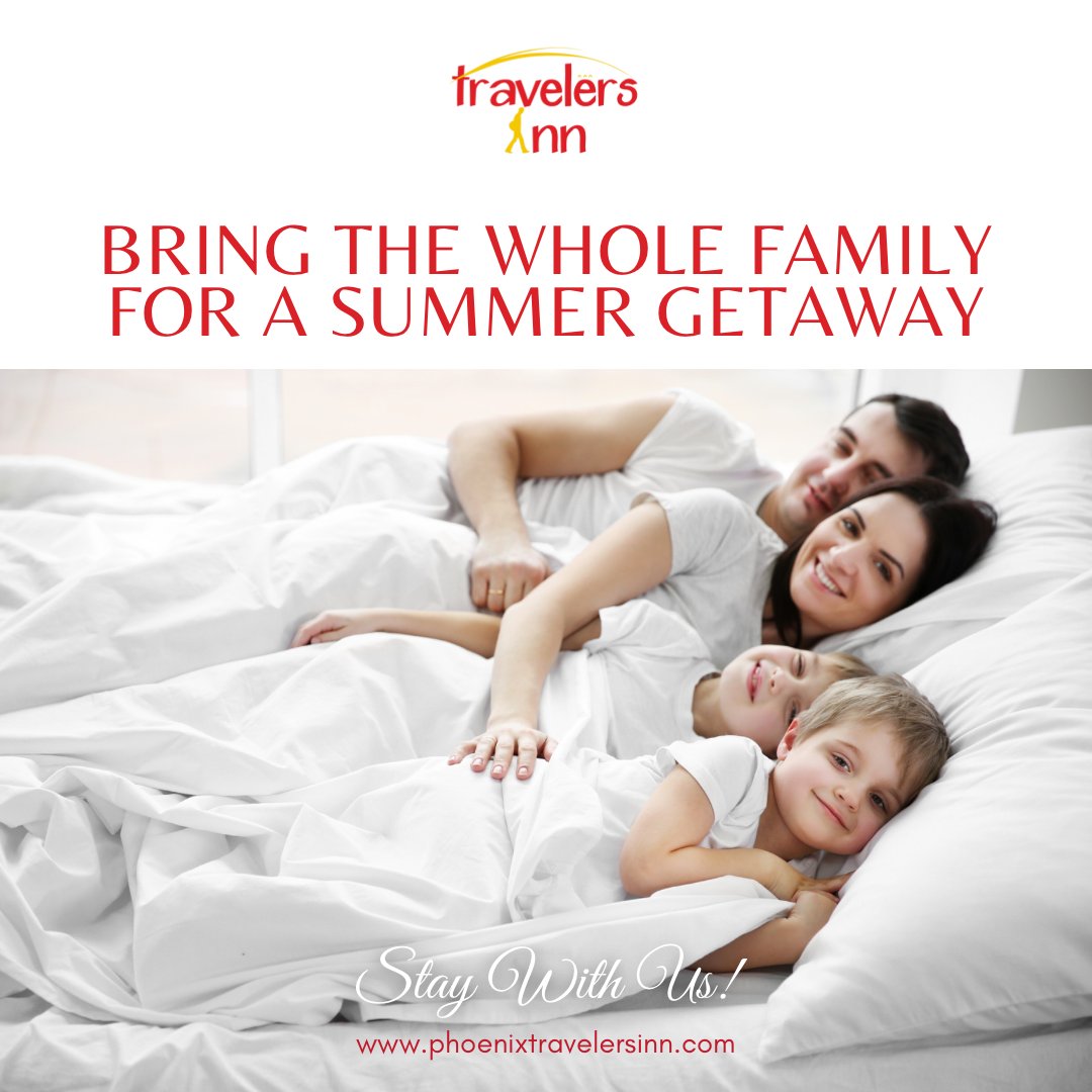 TInnPhoenix's tweet photo. BRING THE WHOLE FAMILY FOR A SUMMER GETAWAY ☀️👨‍👩‍👧‍👦
Enjoy a comfortable stay in Phoenix and make this summer one to remember together.

STAY WITH US!

#TravelersInnPhoenix #PhoenixAZ #SummerGetaway #FamilyTrip # https://t.co/hnMYxVsd2F