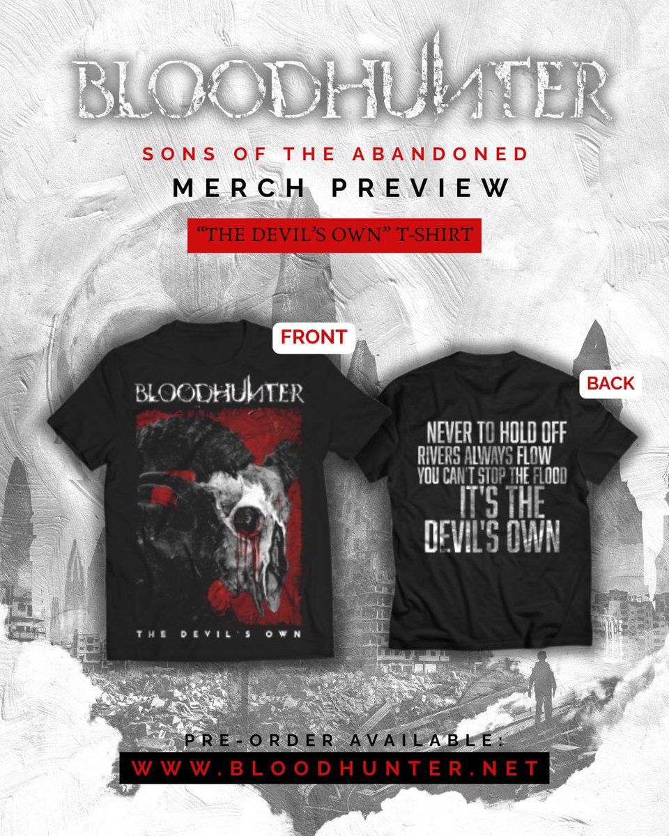 BLOODHUNTERBand's tweet photo. Less than 1 Week for the release of our 4th Studio album “SONS OF THE ABANDONED” 🔥

Pre-orders are available through our website:
https://t.co/evRz5VG4KI

🌎 Shipping worldwide.
🛒 Also through @reigningphoenixmusicofficial &amp; @spotify .

Grab yours before it’s too late! https://t.co/EKy8olKRfd